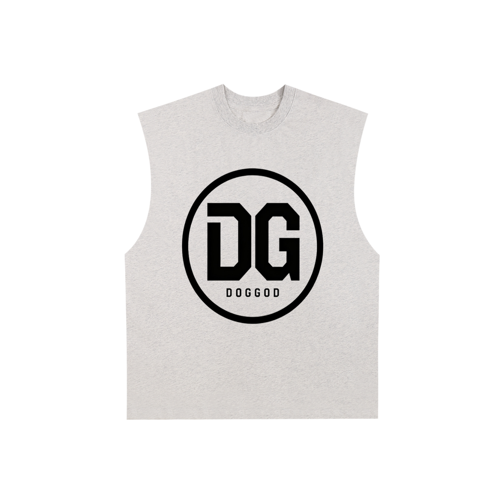 DG (Circle) Raw Edge Cotton Tank Top