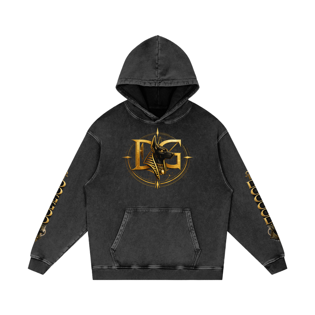 "DOGGOD LOGO" Snow Washed Loose Cotton Hoodie