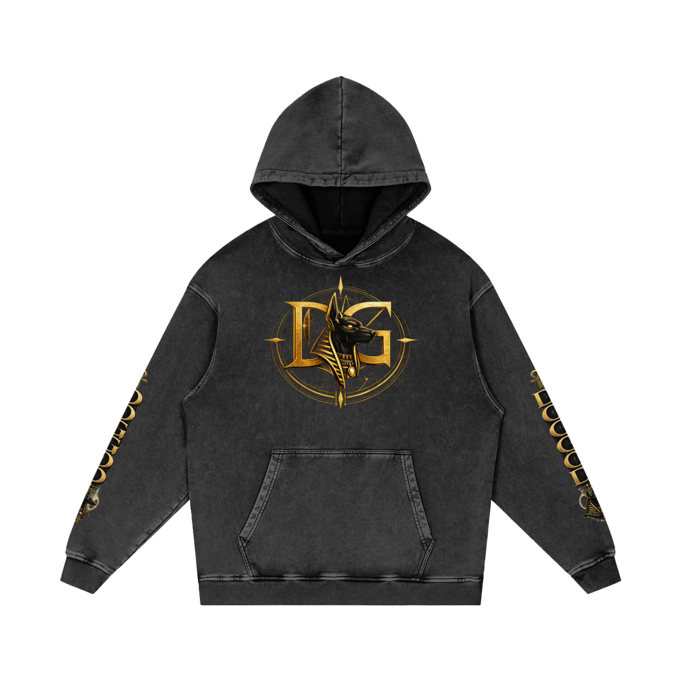 "DOGGOD LOGO" Snow Washed Loose Cotton Hoodie