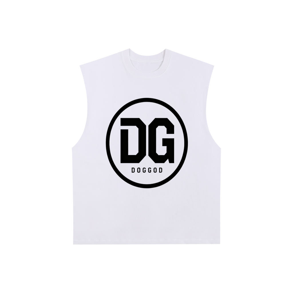 DG (Circle) Raw Edge Cotton Tank Top