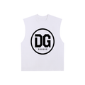 DG (Circle) Raw Edge Cotton Tank Top