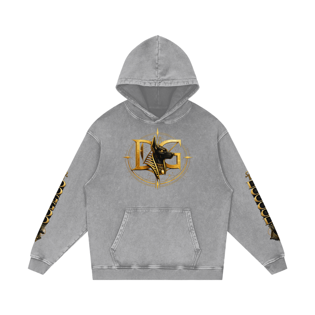 "DOGGOD LOGO" Snow Washed Loose Cotton Hoodie