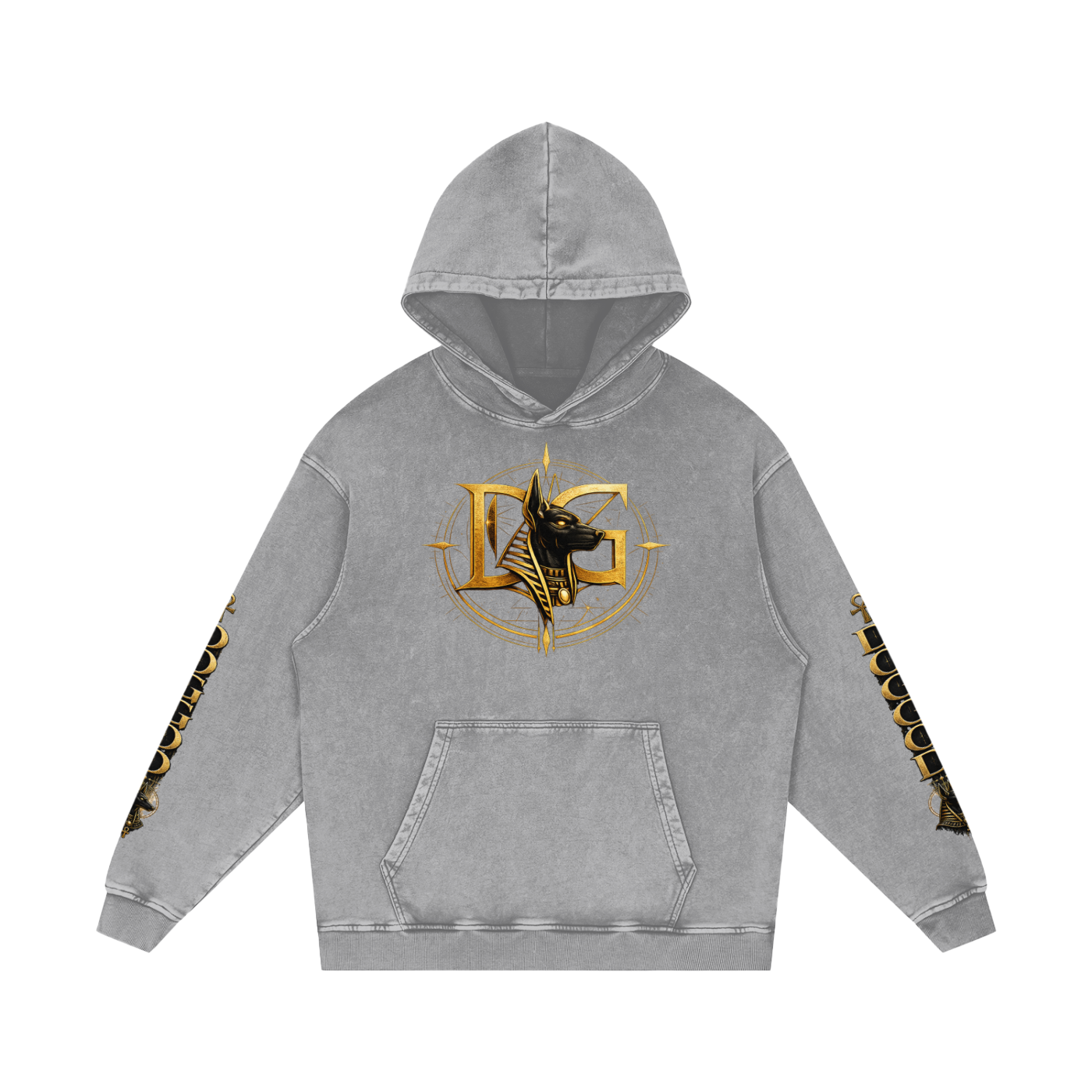 "DOGGOD LOGO" Snow Washed Loose Cotton Hoodie